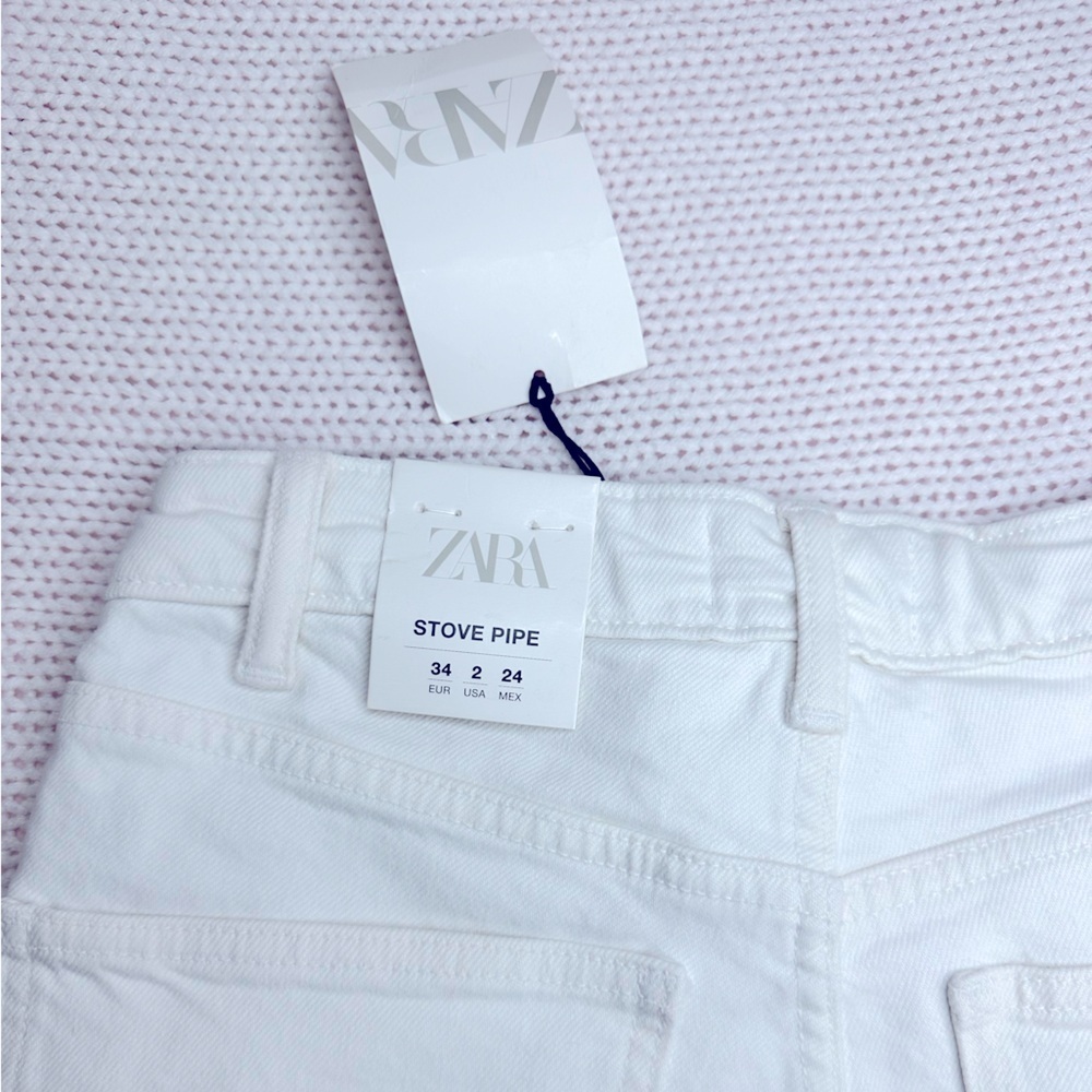 ZARA NWT High Rise Ankle Length Jeans in color Stovepipe Size 2 - Picture 8 of 8